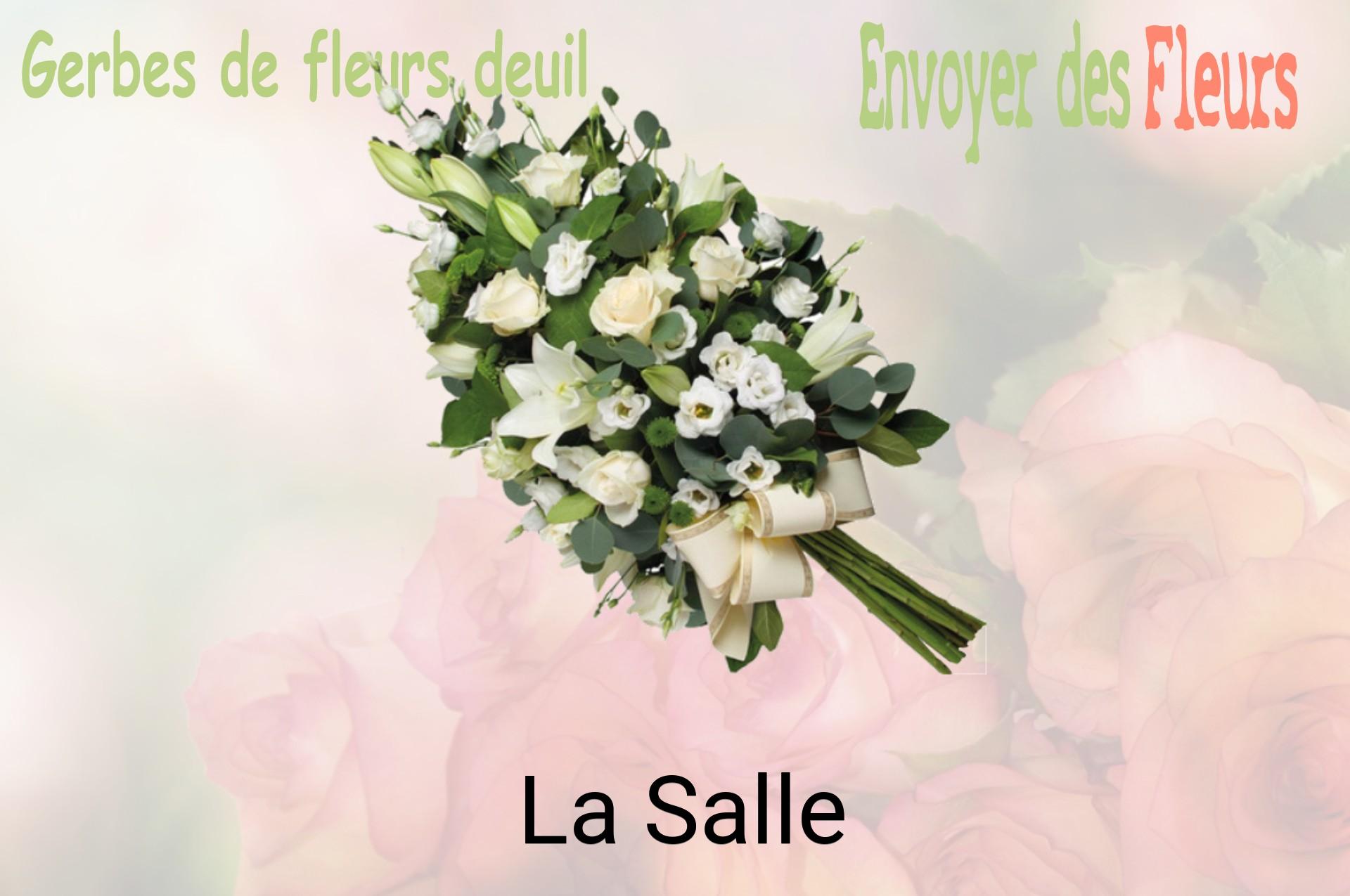 Gerbe de fleurs de deuil livrée à La Salle